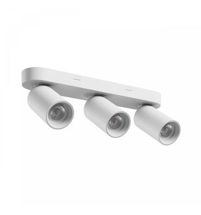 Plafondlamp met 3 spots, GU10 - Wit, IP20 binnen, zonder lichtbron