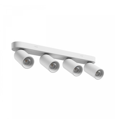 Plafondlamp met 4 spots, GU10 - Wit, IP20 binnenshuis, zonder lichtbron