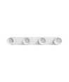 Plafondlamp met 4 spots, GU10 - Wit, IP20 binnenshuis, zonder lichtbron