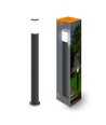 GU10 tuinlamp - IP54, IK07, zwart, buiten gevelverlichting, zonder lichtbron