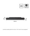 12W LED armatuur - 100lm/W, 1150lm, zwart, 20,4cm