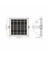 20W LED breedstraler op zonne-energie met sensor - 1400lm, IP65, 5000K, grijs, buiten