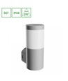 6W Stella Column wandlamp CCT - IP44, IK08, grijs, incl. GU10 lamp, 3 lichtkleuren