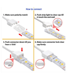 Waterdichte connector met kabel voor LED-strip - 8mm, enkelkleurig, IP68, 5V-24V
