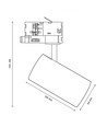 8W 3-fase spanningsrail spot 3-in-1 - 25°, CCT, Zwart