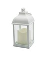 LED lantaarn - Wit, vierkant, batterij, IP54 binnen/buiten