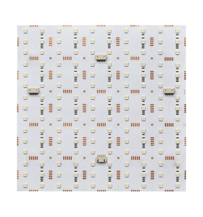 25x25cm 17,5W vouwbaar RGB+NW LED-vel RA95 - 24V DC, IP20