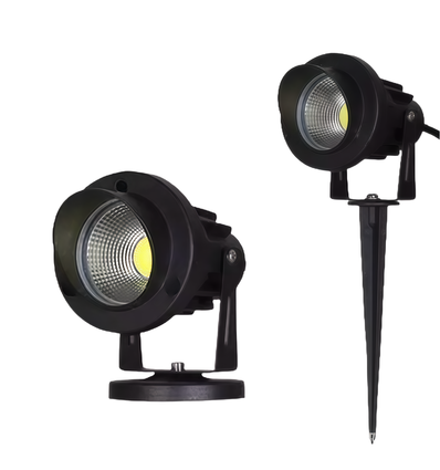 12-24V LED tuinlamp - 6W, zwart, spies, 450 lm, IP65