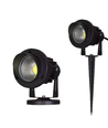 12-24V LED tuinlamp - 6W, zwart, spies, 450 lm, IP65