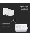 RF/WiFi ontvanger voor draadloze schakelaars - 1000W, bereik tot 500m, wit, PC kunststof