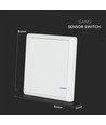Draadloze smart switch, 1-knops - IP54 waterdicht, wit, bereik tot 600m, incl. batterij