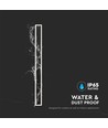17W LED wandlamp, RA90, zwart - 2330lm, IP65, 4000K, 62,5cm, 360 graden licht