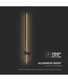 VT-11112 LED wandlamp 12W - 4000K, zwarte behuizing, IP65