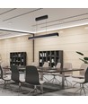 VT-7-44 LED hanglamp 40W - lineair, hangend, Samsung chip, op/omlaag systeem 3-in-1, zwarte behuizing
