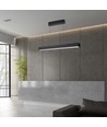 VT-7-44 LED hanglamp 40W - lineair, hangend, Samsung chip, op/omlaag systeem 3-in-1, zwarte behuizing