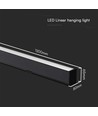 VT-7-44 LED hanglamp 40W - lineair, hangend, Samsung chip, op/omlaag systeem 3-in-1, zwarte behuizing
