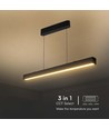 VT-7-44 LED hanglamp 40W - lineair, hangend, Samsung chip, op/omlaag systeem 3-in-1, zwarte behuizing