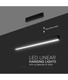 VT-7-44 LED hanglamp 40W - lineair, hangend, Samsung chip, op/omlaag systeem 3-in-1, zwarte behuizing