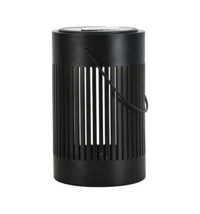 0,5W Solara LED vloerlamp / tafellamp - Zonne-energie, IP44, zwart metaal, warm wit, oplaadbaar, buiten