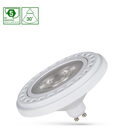 GU10 20W AR111 LED lamp, RA90 - 30 graden, 2700K, 1600lm, 5 jaar garantie