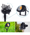 12–24V LED tuinlamp - 11W, zwart, spies, 800 lm, IP65
