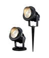 12–24V LED tuinlamp - 11W, zwart, spies, 800 lm, IP65