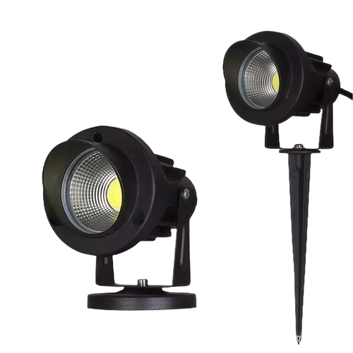 12–24V LED tuinlamp - 11W, zwart, spies, 800 lm, IP65