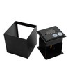 6W CUBIC PRO wandlamp - IP65, zwart, doorlusbaar, verstelbaar, vierkant, op/neer, buiten, incl. lichtbron
