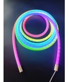 3m RGBIC Neon flex slang - USB, IP20, complete set, geweven touw, Bluetooth App, afstandsbediening