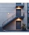 E27 Doorlusbare Sensorlamp - IP65, Ø30cm, Hoogte: 9cm, Microgolfsensor, IK08, zonder lichtbron