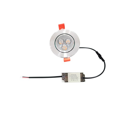 3W Ø8,4cm inbouwspot dimbaar - 12V/24V, zaaggat: Ø7-8 cm, afmetingen: Ø8,4 cm, 4 cm hoog