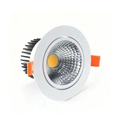 3W Ø8,5cm inbouwspot dimbaar - 12V/24V, zaaggat: Ø7,5 cm, afmetingen: Ø8,5 cm, witte rand