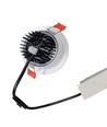 3W Ø8,5cm inbouwspot dimbaar - 12V/24V, zaaggat: Ø7,5 cm, afmetingen: Ø8,5 cm, witte rand