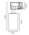 6W 3-fasen dimbare GU10 DimToWarm spanningsrailspot - Zwart, 1800K-3000K, incl. lichtbron
