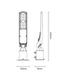 30W schemerings LED straatlamp - Schemeringssensor, Ø60 mm, IP65, zwart, 230V