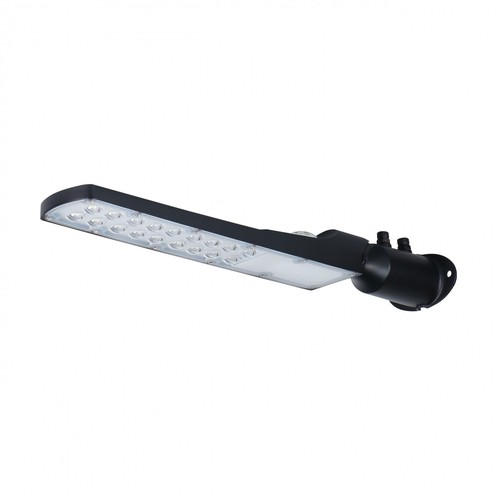 50W schemering LED straatlamp - Schemeringssensor, Ø60 mm, IP65, zwart, 230V