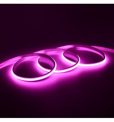 5m 9W/m Roze Dot-free COB-LED strip - 24V DC, IP67, 240 LED/m, 5 jaar garantie