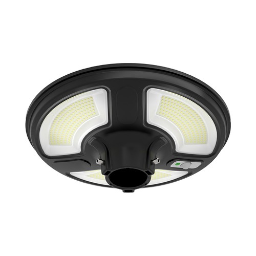 10W Solara LED tuinlamp met sensor - IP65, 1500lm, zwart, rond, incl. afstandsbediening en timer