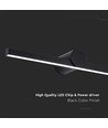 10W LED spiegellamp - 153lm/W, IP65, zwart aluminium, 180° stralingshoek