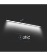 10W LED spiegellamp - 153lm/W, IP65, zwart aluminium, 180° stralingshoek