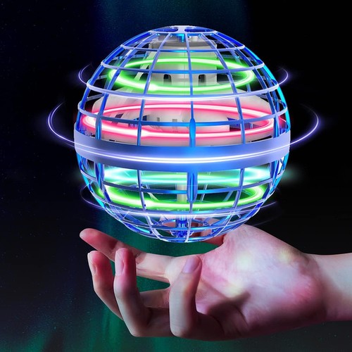 Hover Orb vliegende bal met RGB-licht - Ø8,5 cm, blauw, perfect voor kinderen en jonge geesten