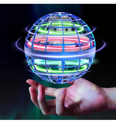 Hover Orb vliegende bal met RGB-licht - Ø8,5 cm, blauw, perfect voor kinderen en jonge geesten