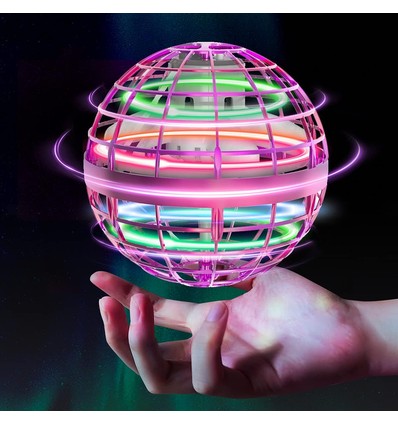 Hover Orb vliegende bal met RGB-licht - Ø9,5 cm, paars, perfect voor kinderen en jonge geesten