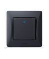 1-kanaals schakelaar met indicatielampje - 86x86mm, IP20, zwart