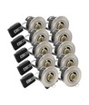 10 stuks GU10 inbouwspot - Satijn nikkel, IP20