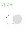 32W Nymphea Black & White Rings plafondlamp - CCT, IP54, Ø32cm, 4150lm, 115 graden, wit/zwarte rand
