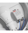 E27 Doorlusbare Sensorlamp - IP65 microgolfsensor, IK08, Ø30cm, Hoogte: 9cm, zonder lichtbron