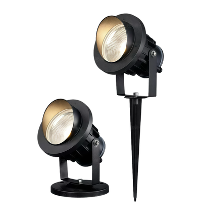 12-24V LED tuinlamp - 20W, zwart, spies, 1700 lm, IP65