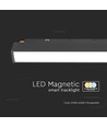 20W Smart magnetische railspot, RA90 - 48V, CCT, Wi-Fi, 2100lm, zwart, 58cm lang