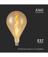 E27 4W LED spiral filament lamp - A160, Amber glas, 2700K, 250lm